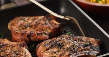 Herb and Balsamic Rib Chop with Jalapeno Corn Salsa